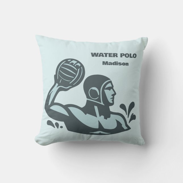 Coussin Custom Name Water Polo (Recto)