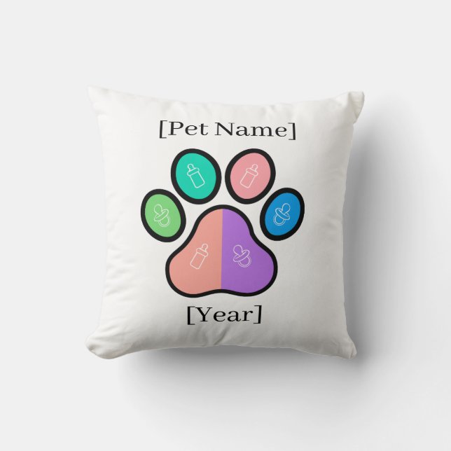 Coussin Custom Pet Sibling Baby Bodysuit - New Big Brother (Recto)