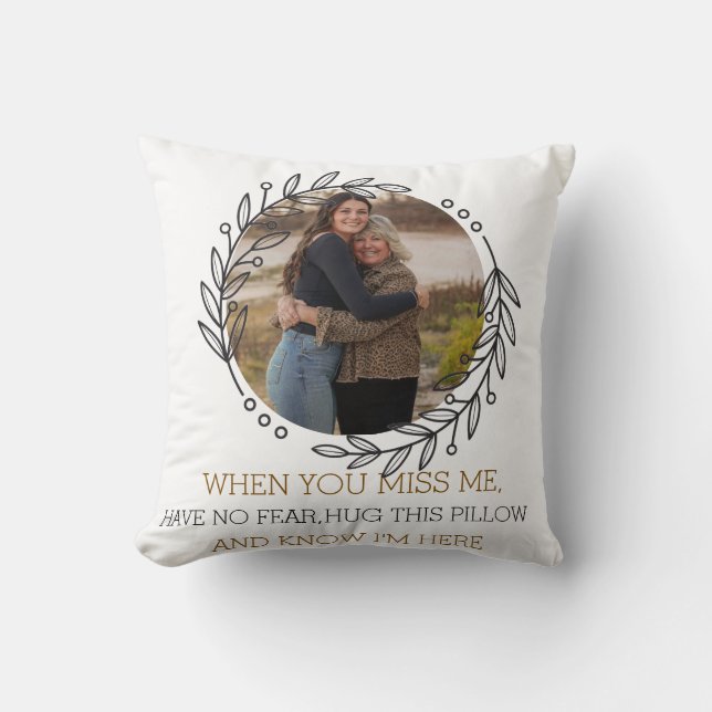 Coussin Custom Photo Memorial Pillow In Loving Memory (Recto)