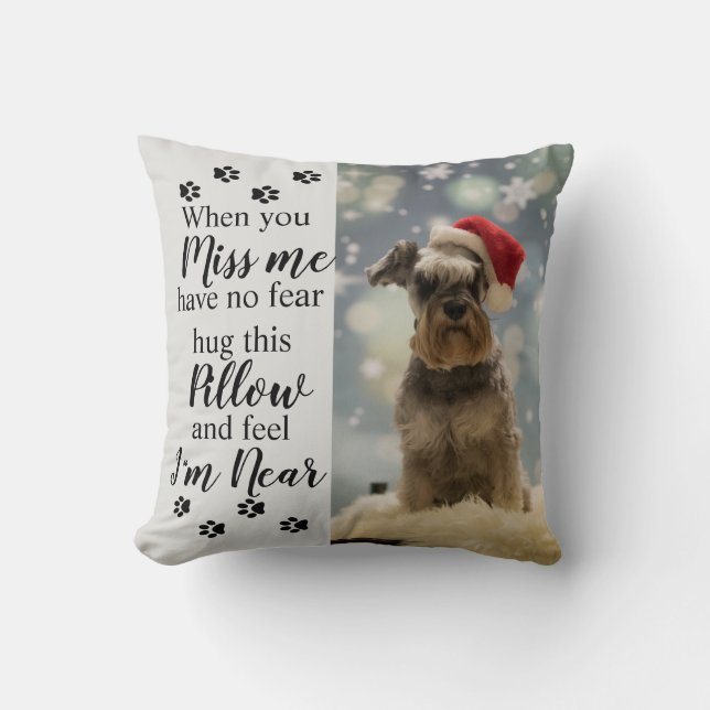 Coussin Custom Photo Sympathy gift for pet owners (Recto)