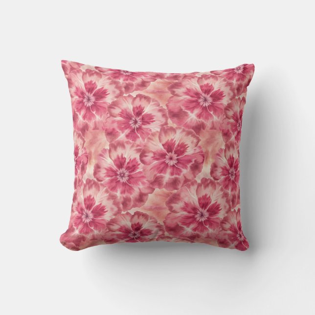 Coussin Custom Pink Floral Coquette (Recto)