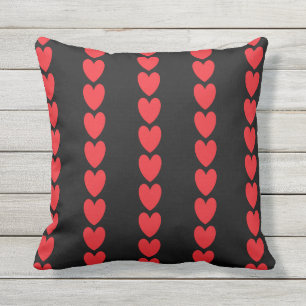 Coussin Custom Valentine's Day Mariage Red Heart Motifs