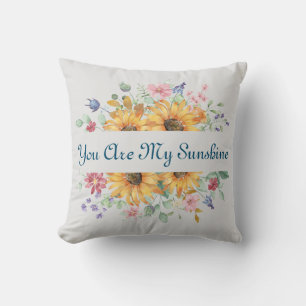 Coussin Custom You Are My Sunshine and Sunflower Coffee Mu