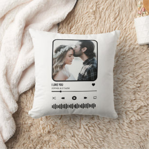 Coussin Custome Photo Song Playlist Couple Valentine's Day