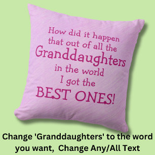 Coussin Customiser N'IMPORTE QUEL Texte - Cadeaux pour fil