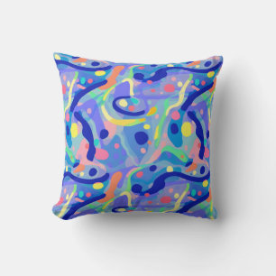 Coussin Cute Abstrait Pastel Neon Motif répétitif