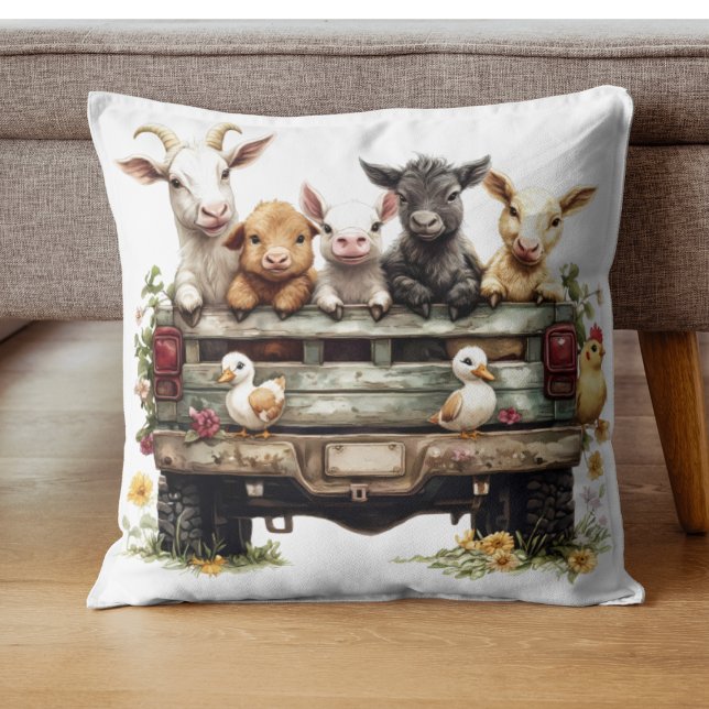 Coussin Cute Animal Farm On Pillow (Créateur téléchargé)