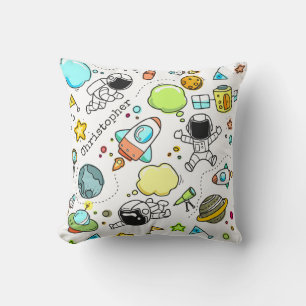 Coussin Cute Astronaut Planètes spatiales Personnalisées
