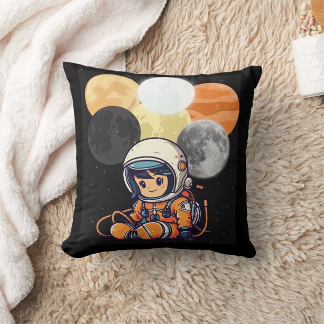 Coussin Cute Astronaut Space Pillow (Couverture)