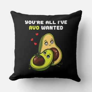 Coussin Cute Avocado Vegan Avo Recherchée plaisanterie