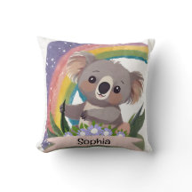 Cute Baby Koala Rainbow Nom personnalisé
