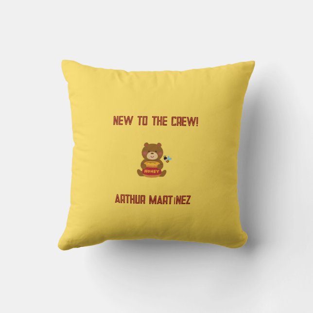 Coussin Cute Bear thème Baby shower garçon (Verso)
