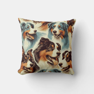 Coussin Cute berger australien sans couture
