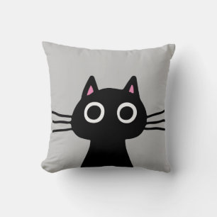Coussin Cute Black Kitty   Amoureux des chats de animal de
