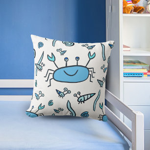 Coussin Cute Blue Crab Sea Animaux Motifs Garçon