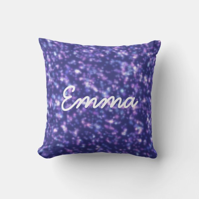 Coussin Cute Blue Purple Star Cosmos Baby (Recto)