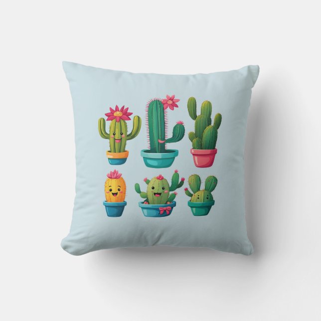 Coussin Cute Cactus (Recto)