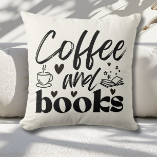 Coussin Cute Café et livre Amateurs Cadeau