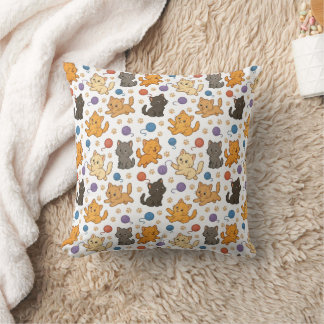Coussin Cute Cat Pattern