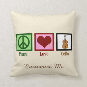 Coussin Cute Cello Iivoire personnalisé