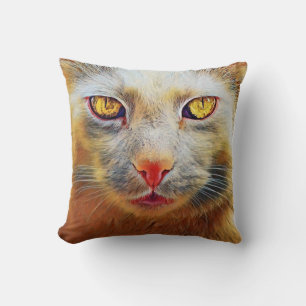 Coussin Cute Chat Golden Face Jeu d'oreiller