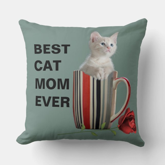 Coussin Cute Chat Kitten Animaux de compagnie Amateurs Cad (Recto)