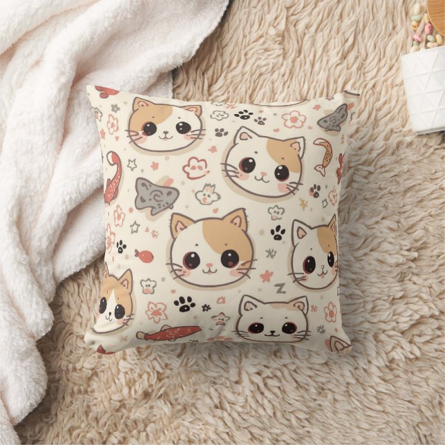 Coussin Cute Chat simple chaton Motif (Couverture)