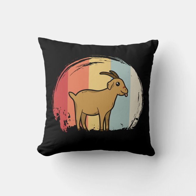 Coussin Cute chèvre Retro (Recto)