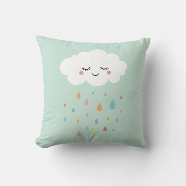 Coussin Cute Cloud Rainbow Lover Pillow Baby Nursery Décor (Recto)