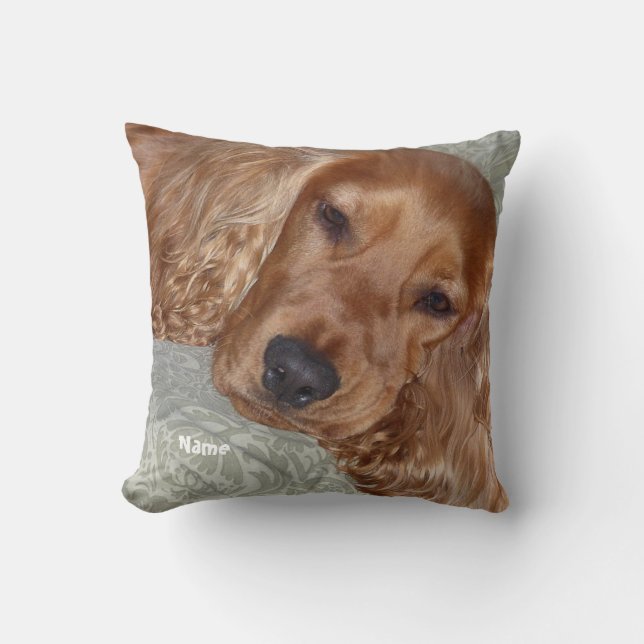 Coussin Cute Cocker Spaniel Cadeaux personnalisés (Recto)