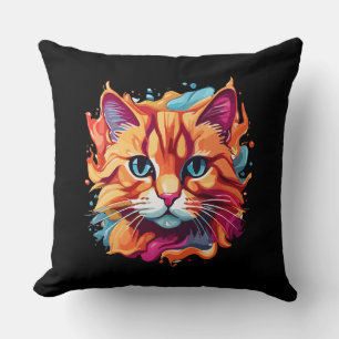 Coussin Cute Colorful Chat Face-87002