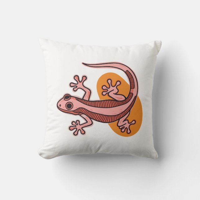 Coussin Cute Colorful Lizard (Recto)