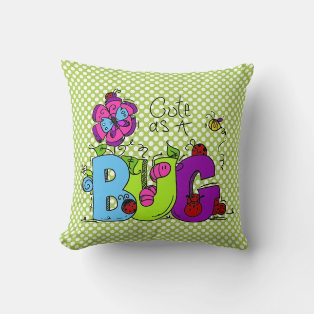 Coussin Cute comme un bug (Recto)