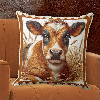 Coussin Cute Cow Farm Animal Art