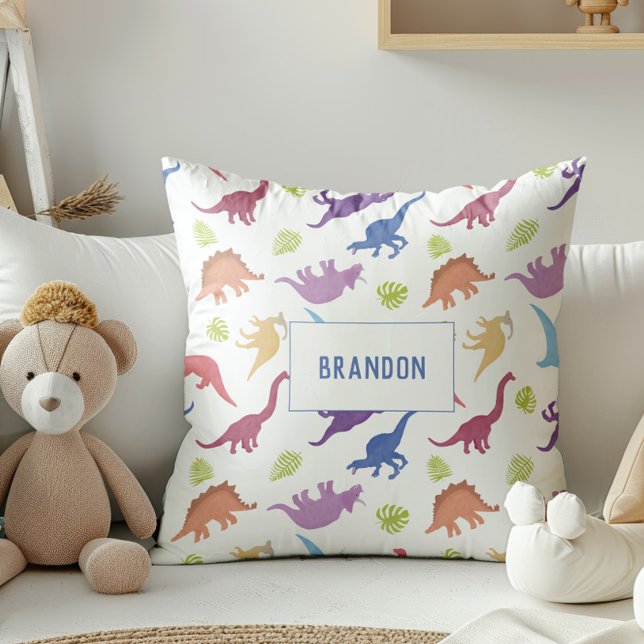 Coussin Cute Dinosaur Motif Enfant Salle Personnalisée Enf (Créateur téléchargé)