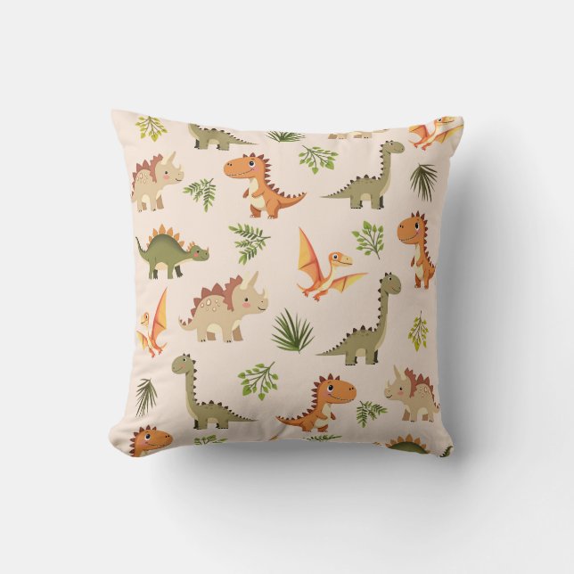 Coussin Cute Dinosaur Motif Nursery (Recto)