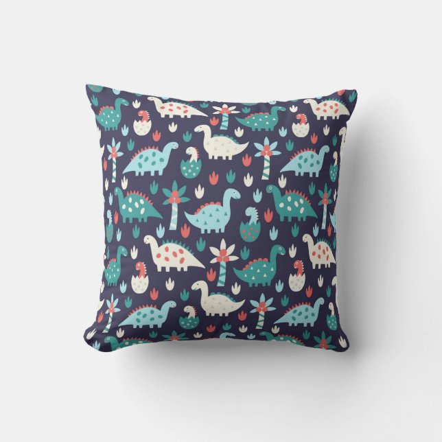 Coussin Cute dinosaure sans couture motif (Recto)