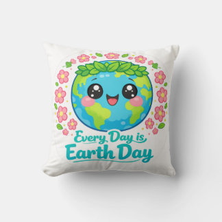 Coussin Cute Earth Day Throw Pillow