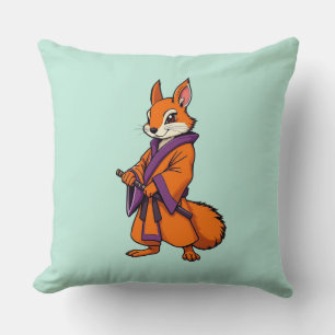 Coussin Cute écureuil japonais Samurai