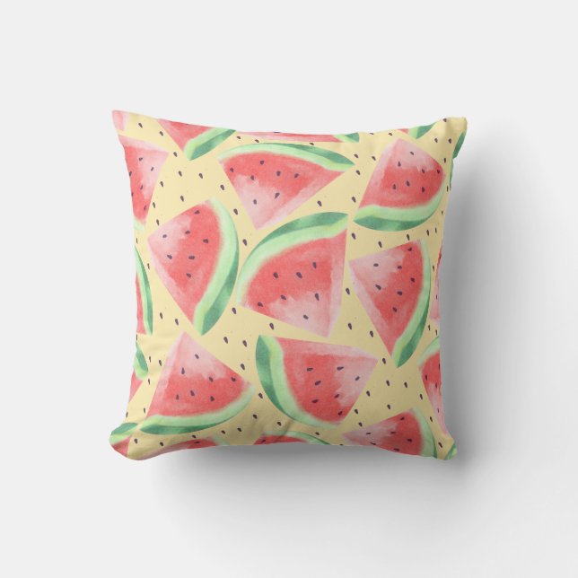 Coussin Cute Eté Kawaii Aquarelle (Recto)