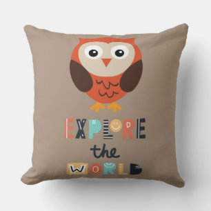 Coussin Cute Exploration Owl