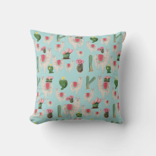 Coussin Cute Fiesta Llama & Cactus Motif