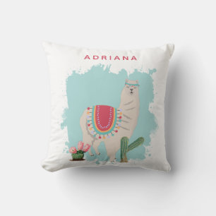 Coussin Cute Fiesta Llama & Cactus Nursery