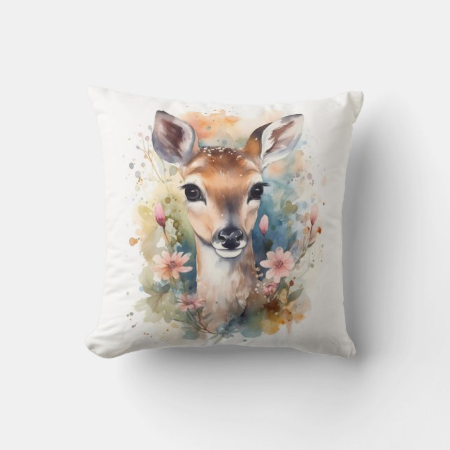 Coussin Cute Forest Baby Chers pintes Nursery Art (Recto)