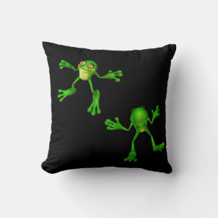 Coussin Cute Froggy verte