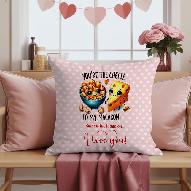 Coussin Cute Fruit Pun Custom Name Valentine Accent Pillow (Cute Fruit Pun Custom Name Valentine Accent Pillow

)