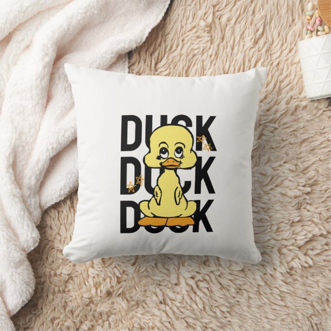 Coussin Cute Funny Duck Throw Pillow (Couverture)