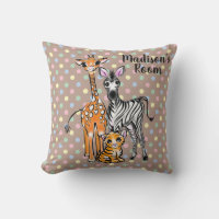 Cute Giraffe Zebra Tiger mignon amis Safari