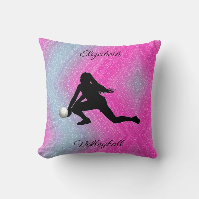Coussin Cute Girls Volleyball Pastel (Recto)
