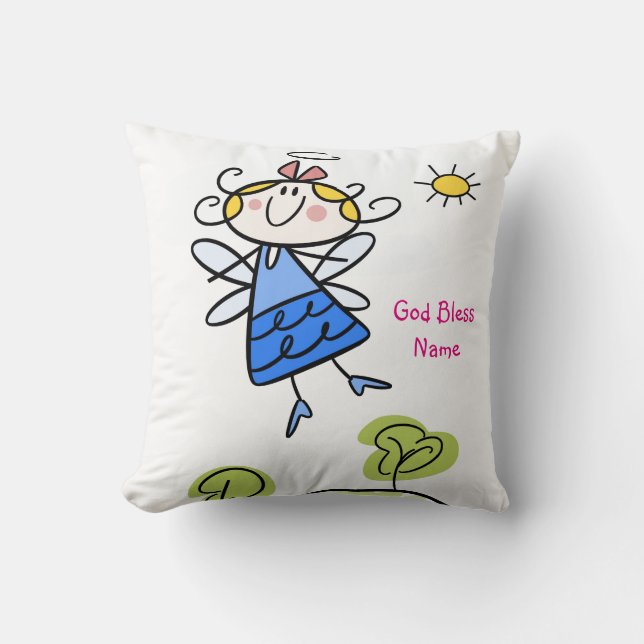 Coussin Cute Godgirl Angel Personnalisé (Recto)